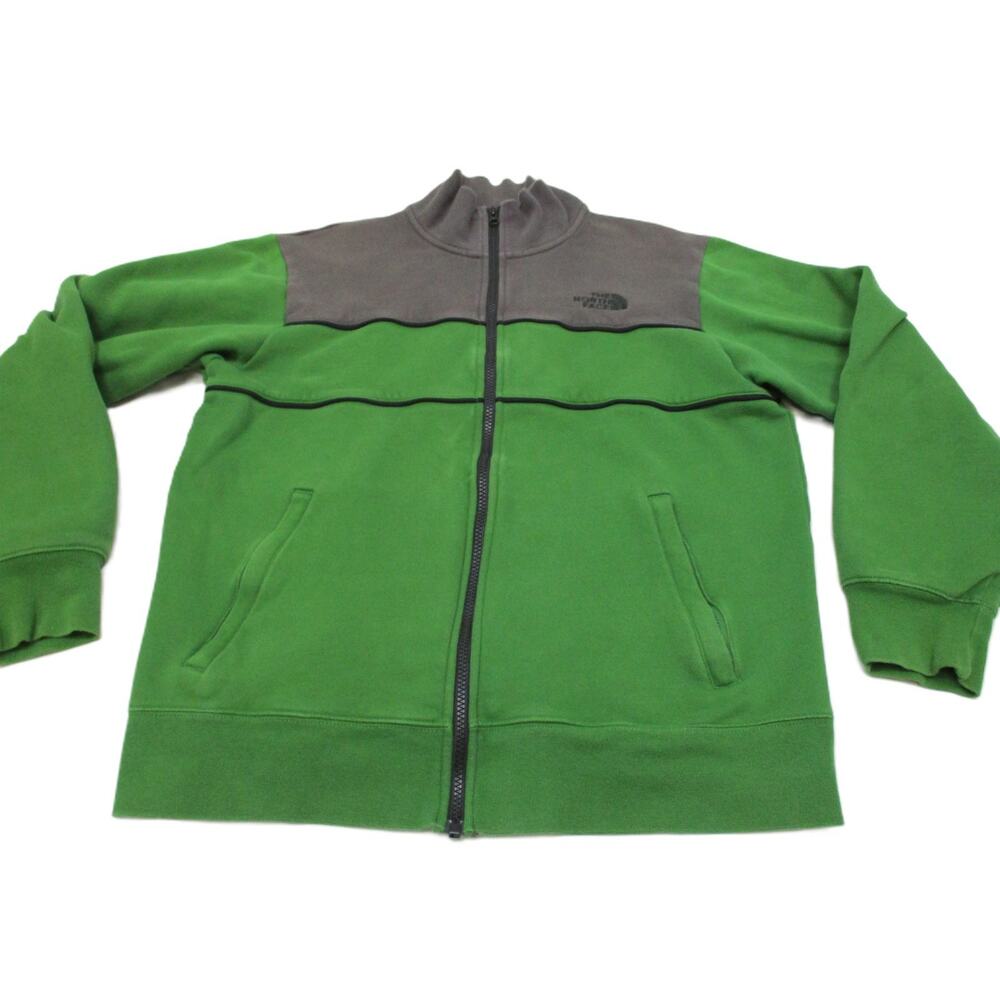 The North Face Men’s Fleece Jacket L Green/Gray Pre-Owned Minor Wear 21x26x2